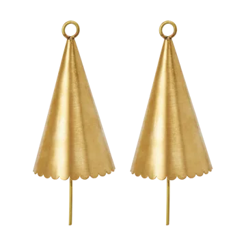 Cone bell dekorationshänge 2-pack - Brass - Ferm Living