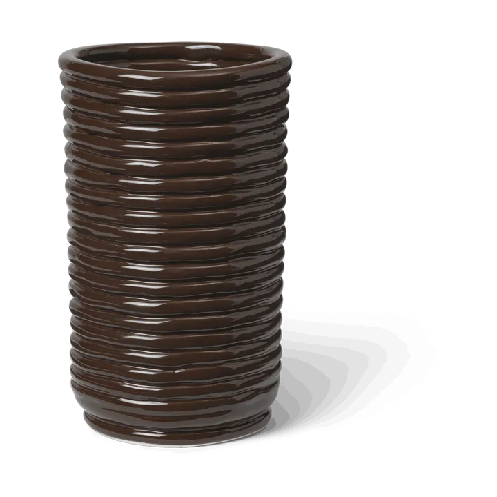 Corduroy vas 21 cm - Carob Brown - Ferm Living