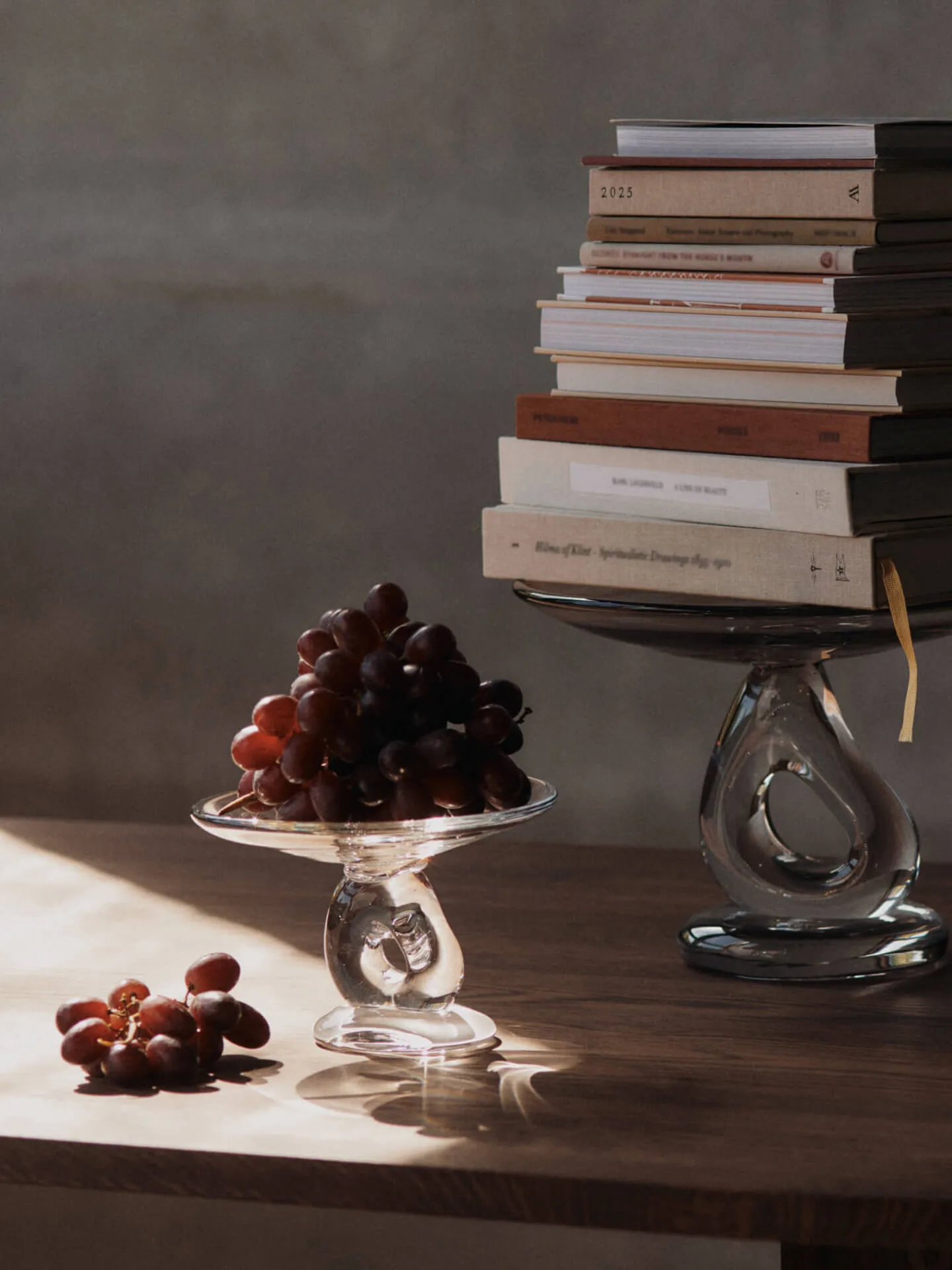 Damo glass centerpiece fat Ø21 cm, Clear Ferm Living