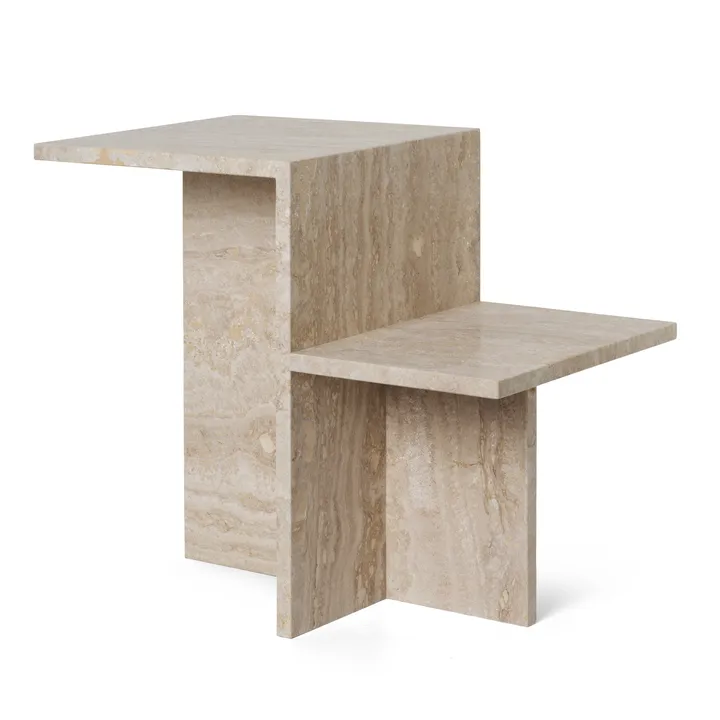 Distinct sidobord 59,5x35x50 cm - Travertine - Ferm Living