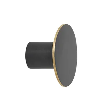 Flat Circle krok svart-mässing - Ø4 cm - Ferm Living