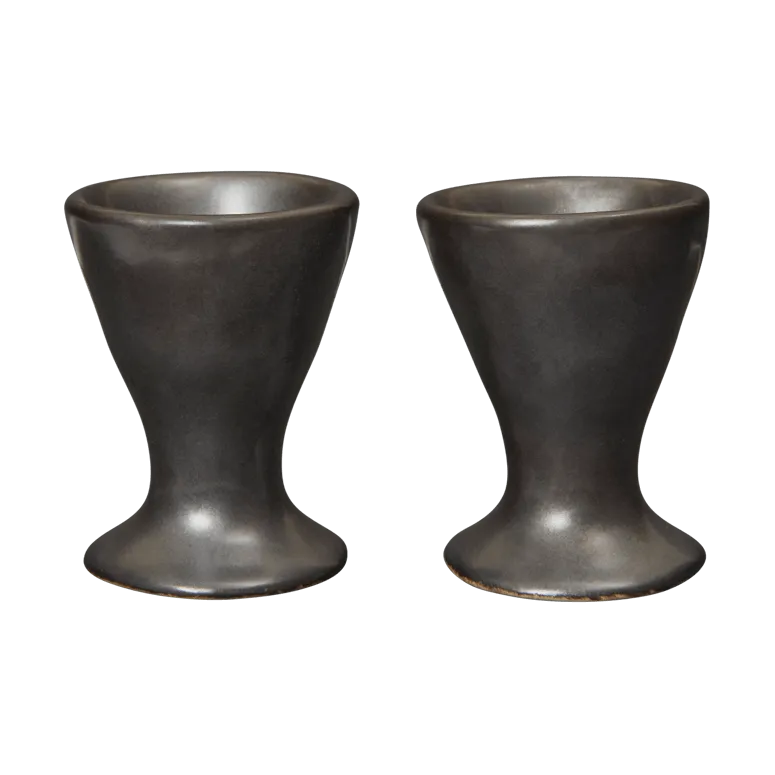 Flow äggkoppar 2-pack, Black Ferm Living