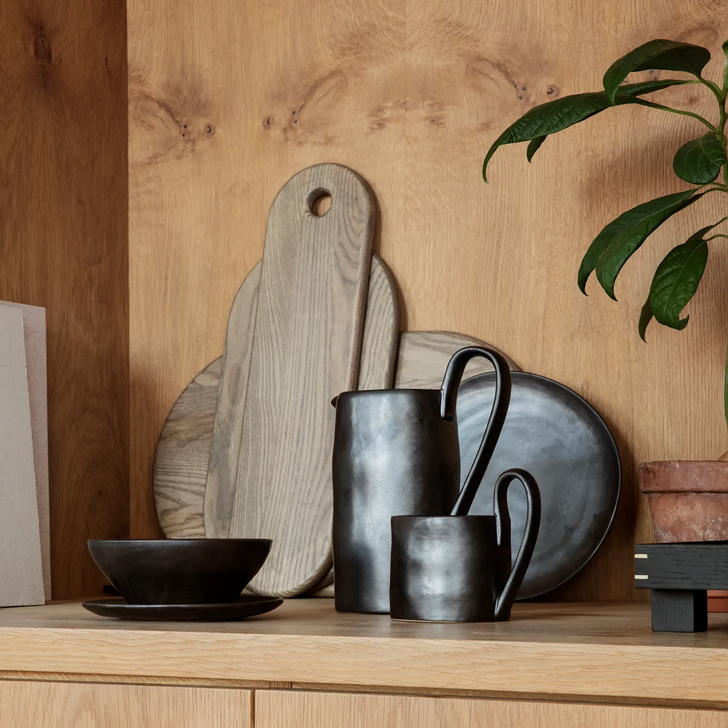 Flow skål 14,5 cm, Svart Ferm Living