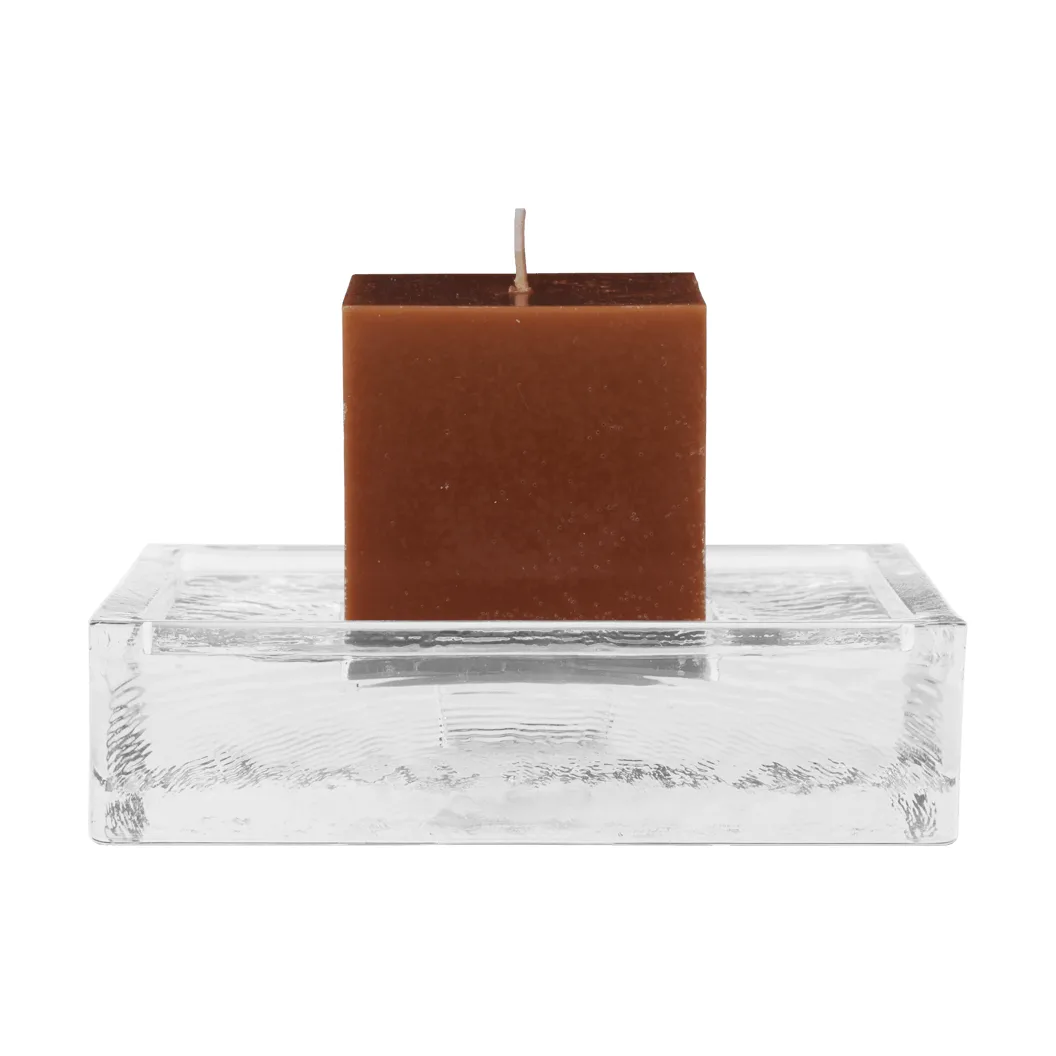 Gradia ljusstake square 16x16 cm, Clear Ferm Living
