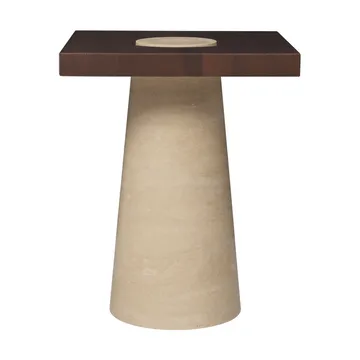 Grova sidobord - Travertine, 40x40x50 cm - Ferm Living