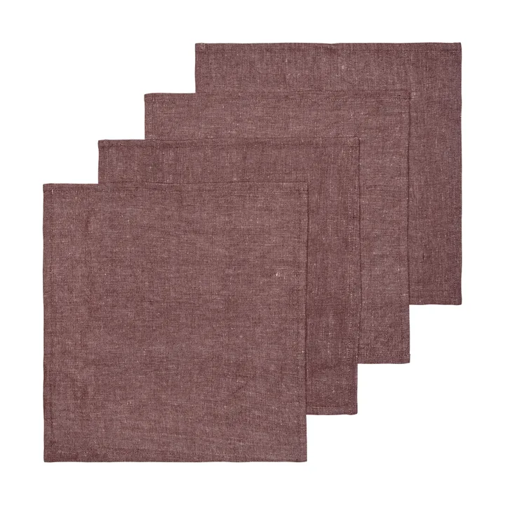 Hale servett 4-pack - Chestnut, 35x35 cm - Ferm Living