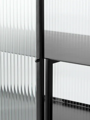 Haze sideboard - Black-vågigt glas - Ferm Living