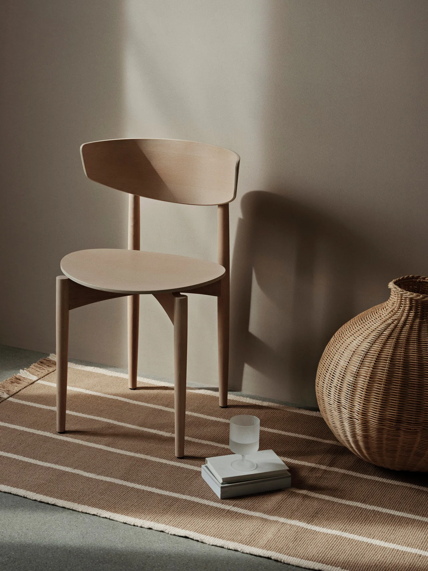 Herman stol, White Oiled Beech Ferm Living