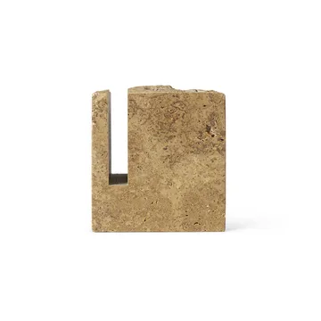 Klint pennhållare 9x9 cm - Beige travertin - Ferm Living