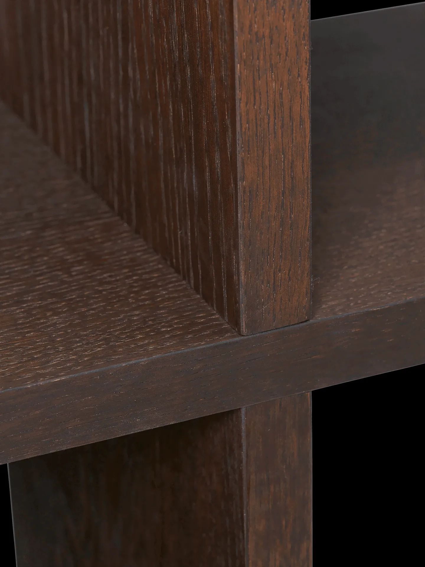 Kona bokhylla 2x2, Dark stained Ferm Living