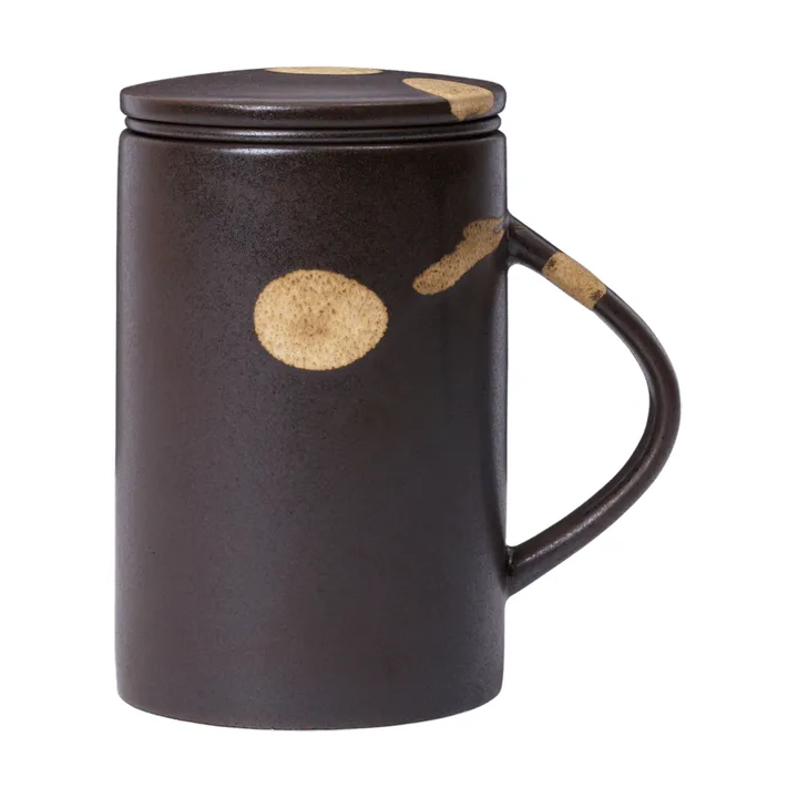 Koyo temugg med tesil 40 cl - Dark brown-buff - Ferm Living