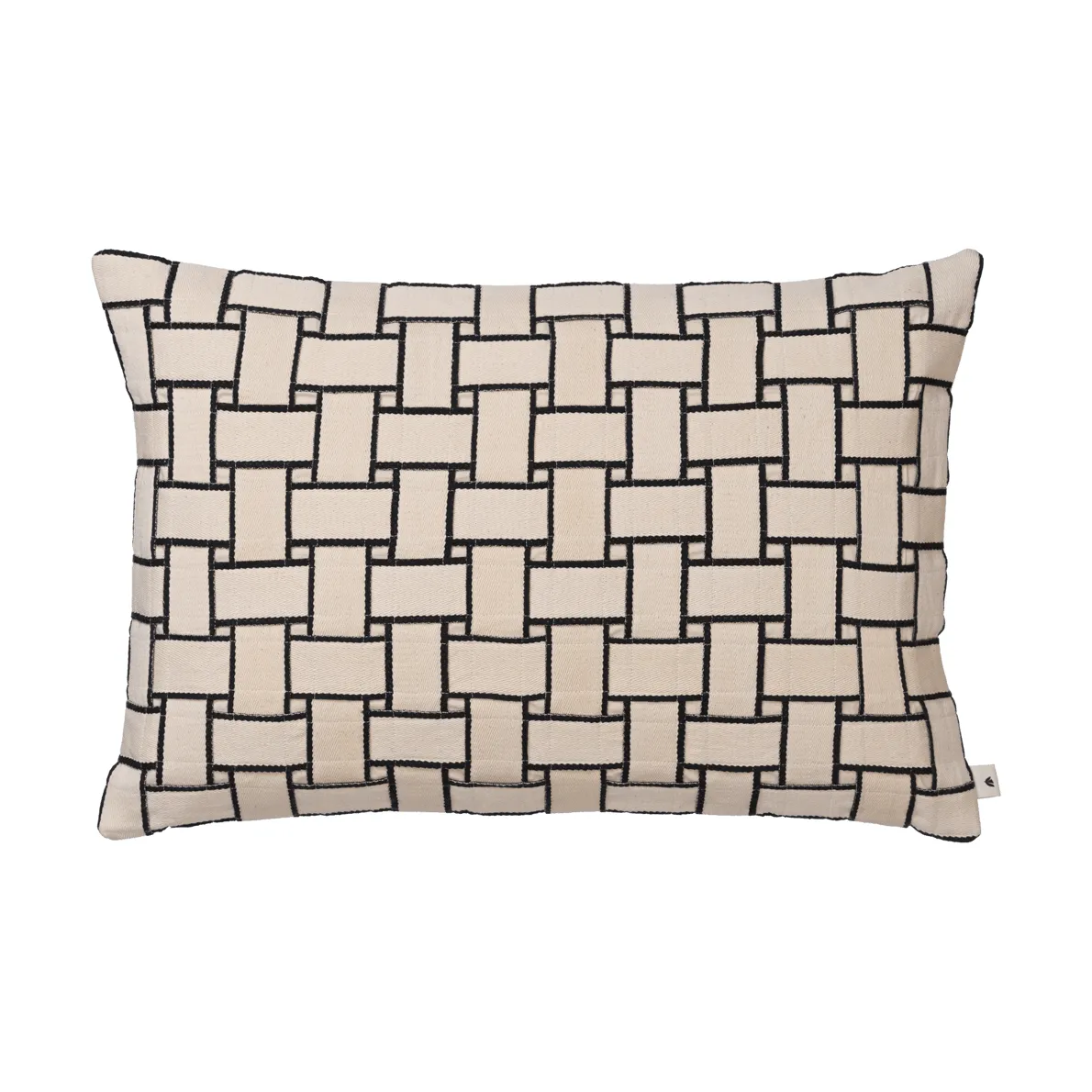 Lattice kuddfodral, Off-white-black, 40x60 cm Ferm Living