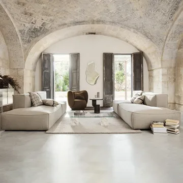 Mineral soffbord - glas, bas i marmor - Ferm Living