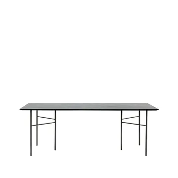 Mingle matbord - oak black, 210cm, svarta metallben - Ferm Living