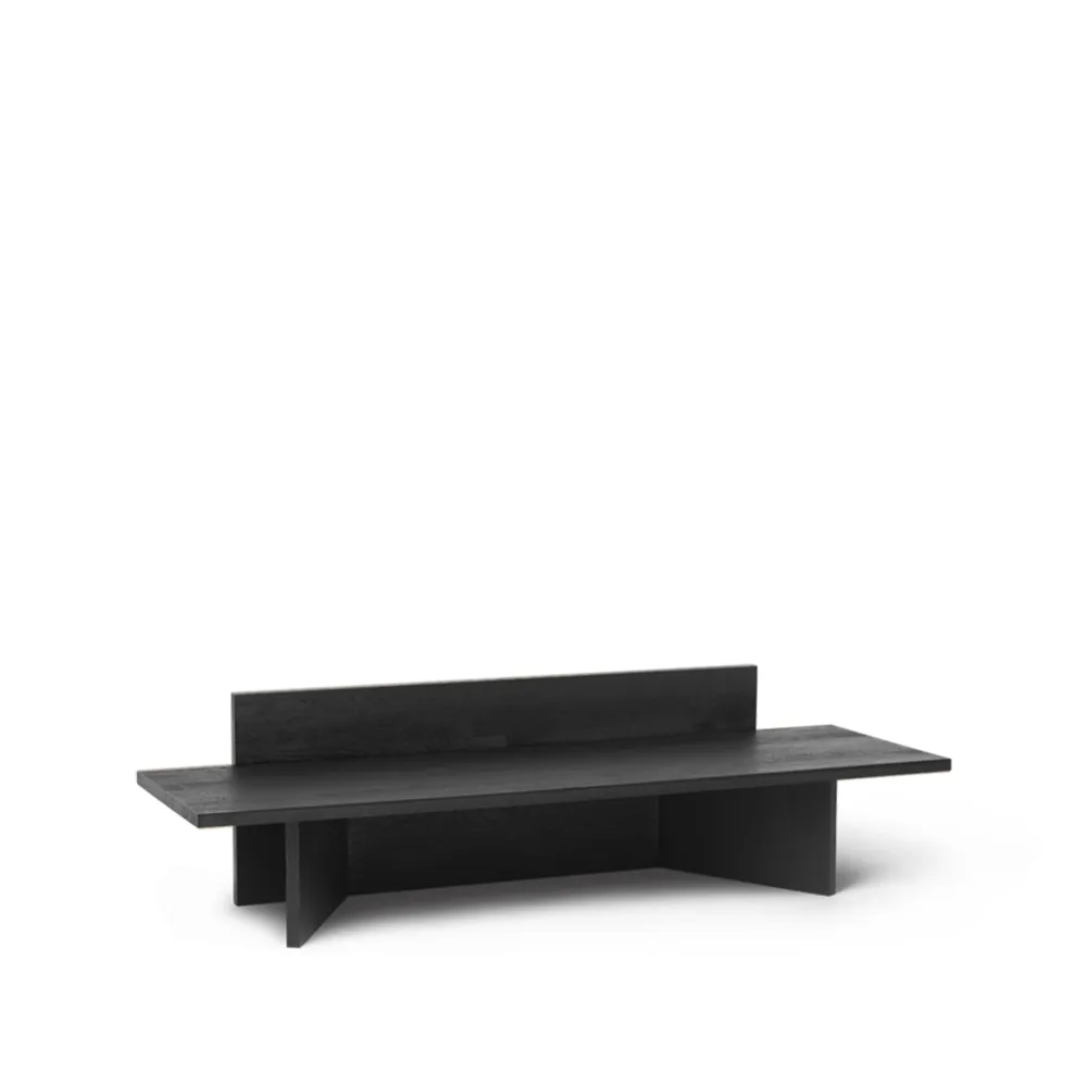 Oblique bänk, oak black oiled Ferm Living