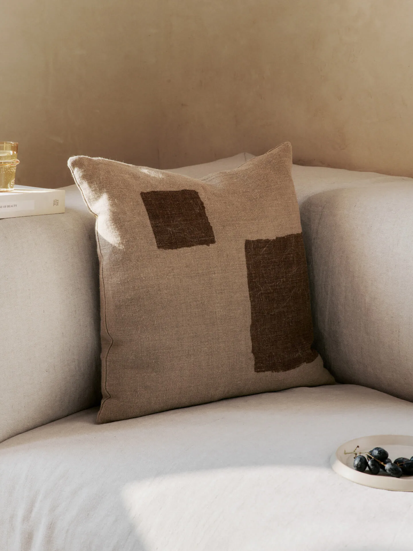 Oleo kuddfodral 50x50 cm, Natural-Sugar Kelp Ferm Living
