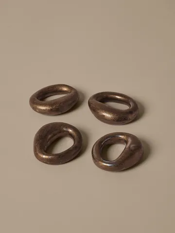 Orrith servettring 4-pack - Rustic bronze - Ferm Living