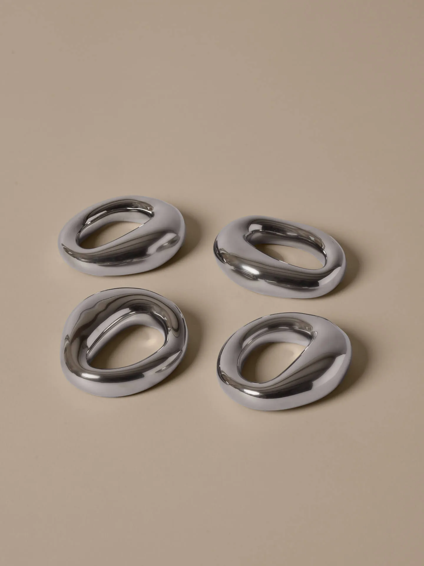 Orrith servettring 4-pack, Silver Ferm Living