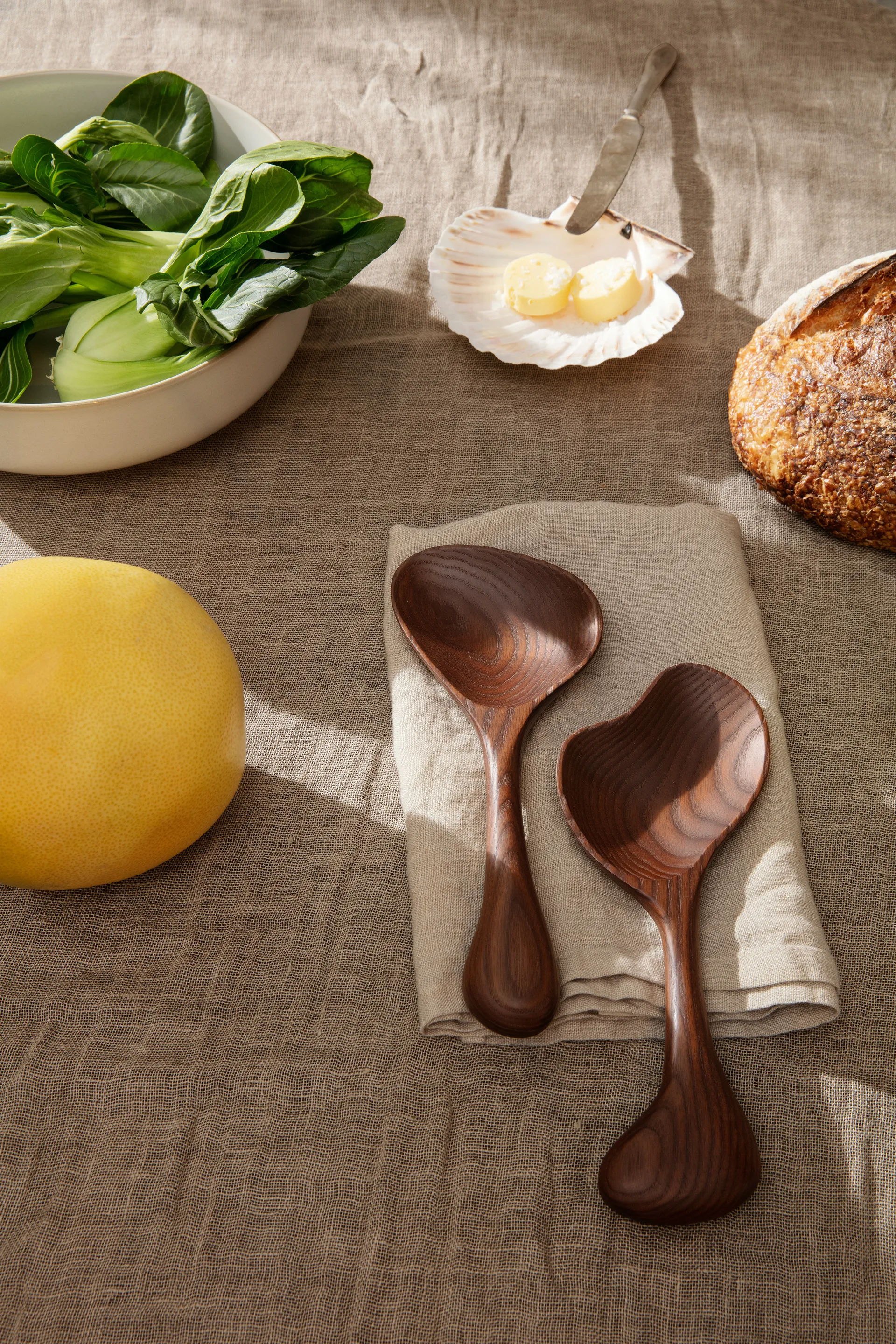 Os salladsbestick 2 delar, Dark brown Ferm Living
