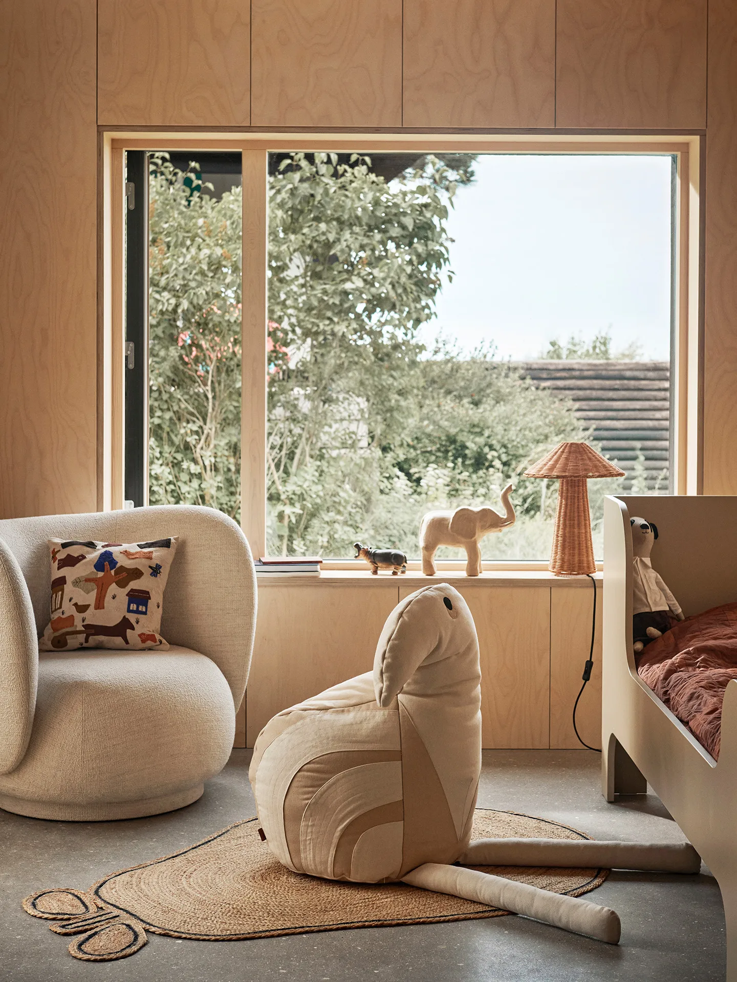 Pear braided jutematta, Natural Ferm Living