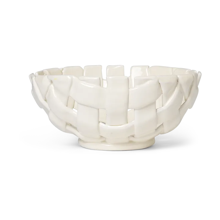 Plait skål Ø24 cm - Off white - Ferm Living