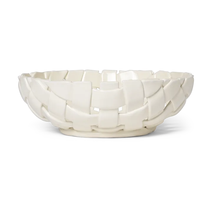 Plait skål Ø30 cm - Off white - Ferm Living