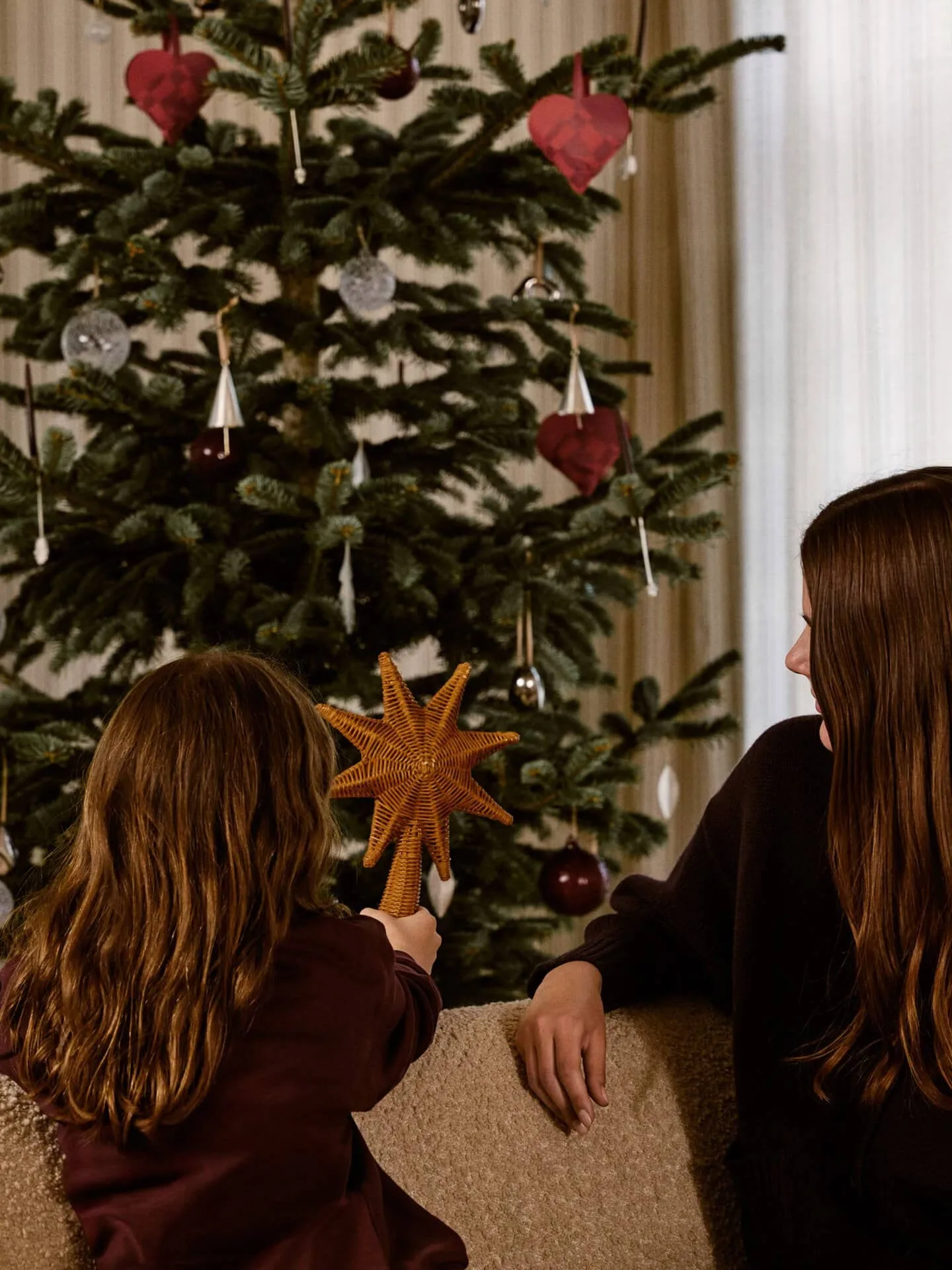 Rattan christmas tree top star julgransstjärna, Natural Ferm Living