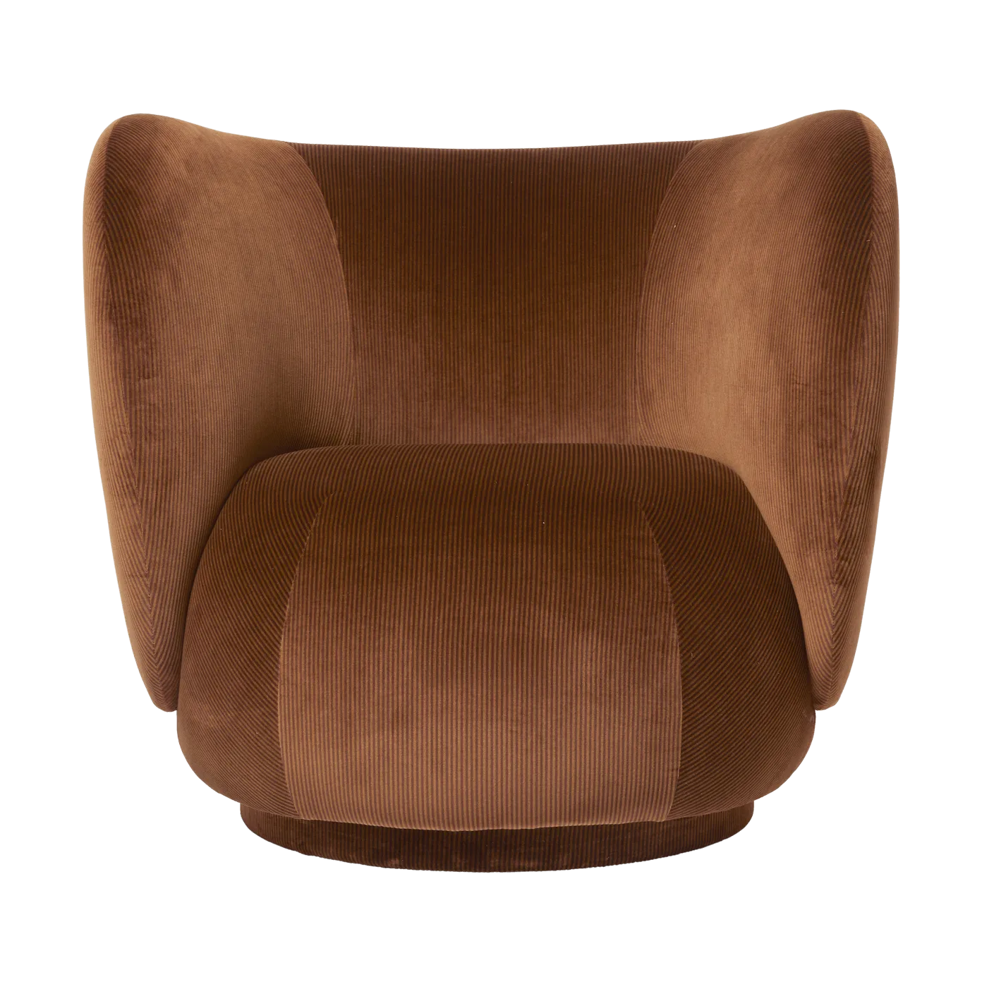 Rico lounge chair fåtölj, Devoré velvet-Rust Ferm Living