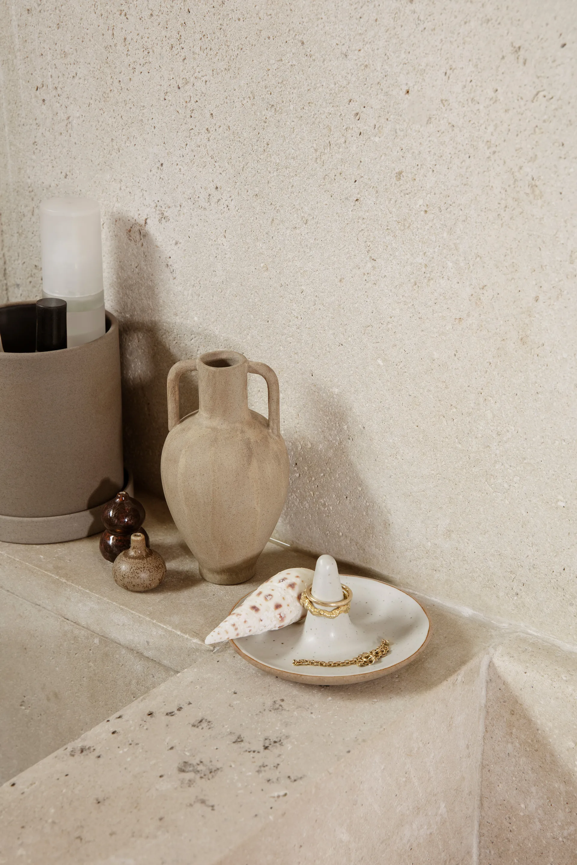 Ring Cone ringhållare, Off-white speckle Ferm Living