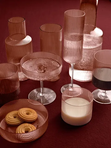 Ripple frukostskål 4-pack - Blush - Ferm Living
