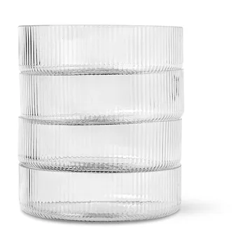 Ripple frukostskål 4-pack - clear - Ferm Living