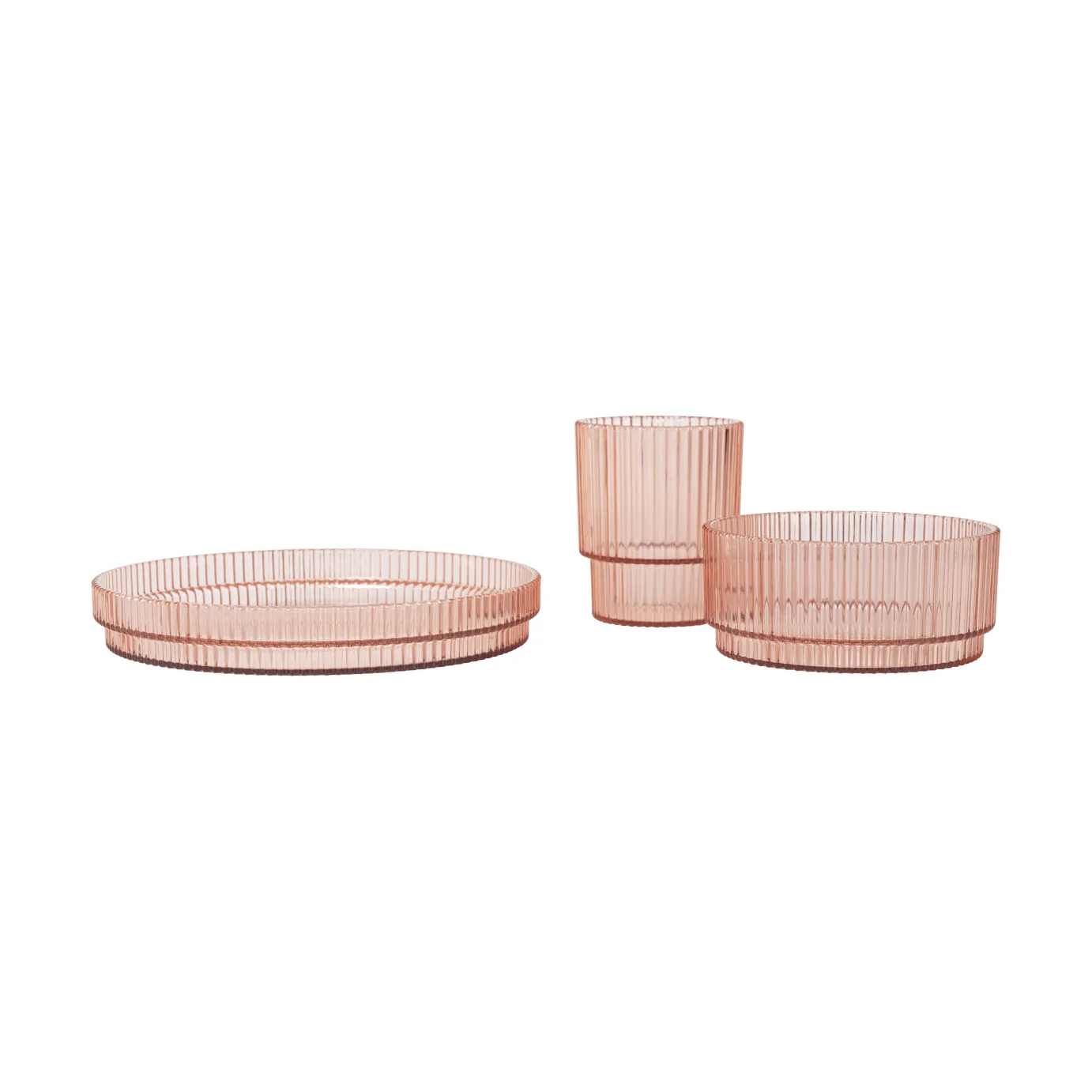 Ripple kids barnservis, Blush, 3 delar Ferm Living