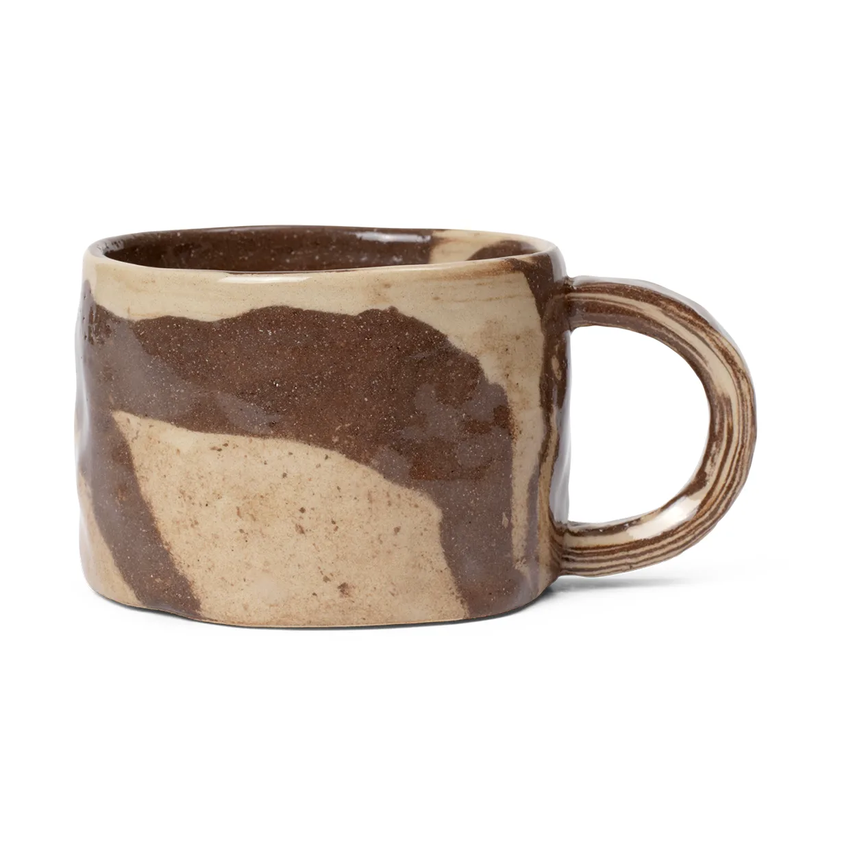 Ryu mugg låg 20 cl, Sand-brown Ferm Living