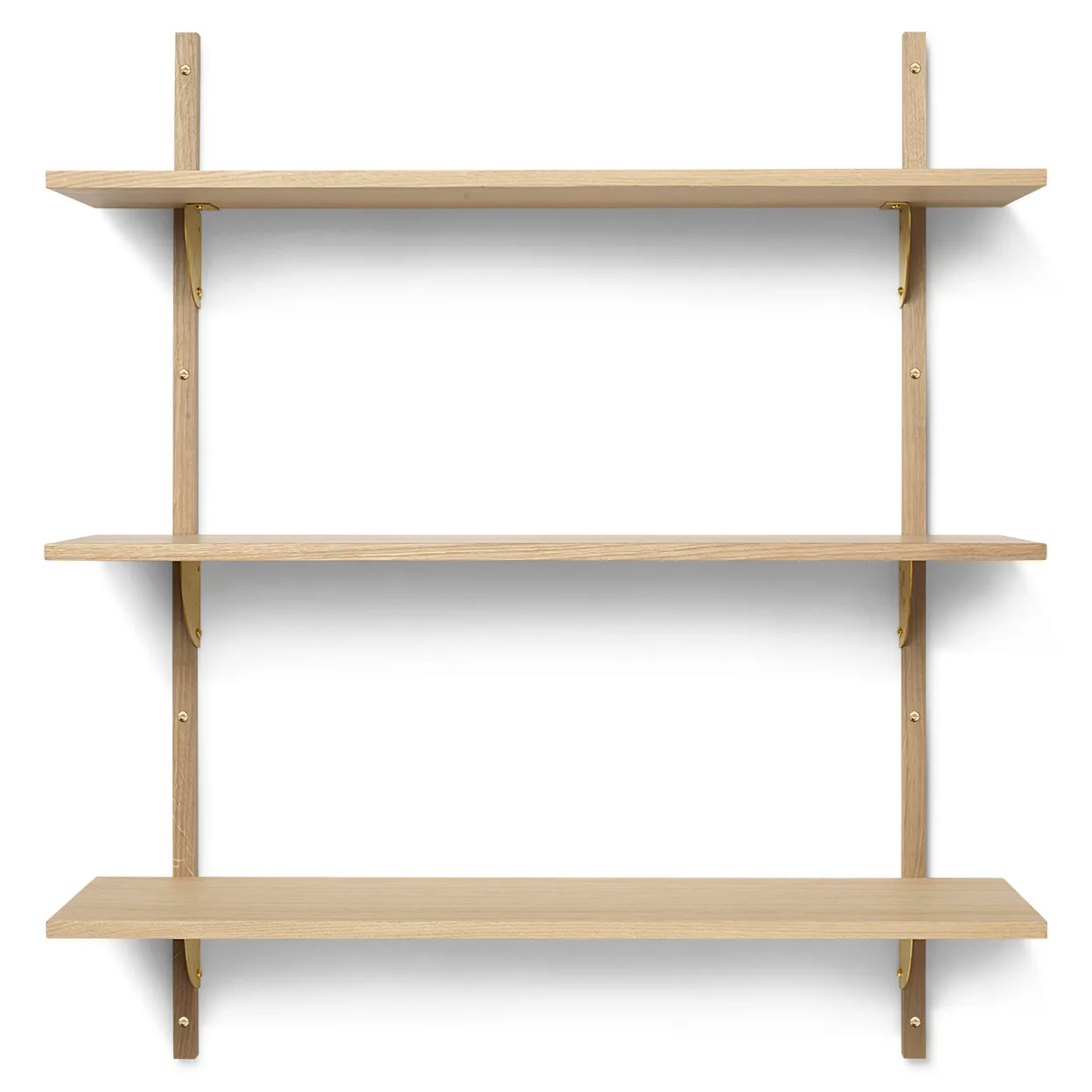 Sector hylla triple wide, Ek-mässing Ferm Living