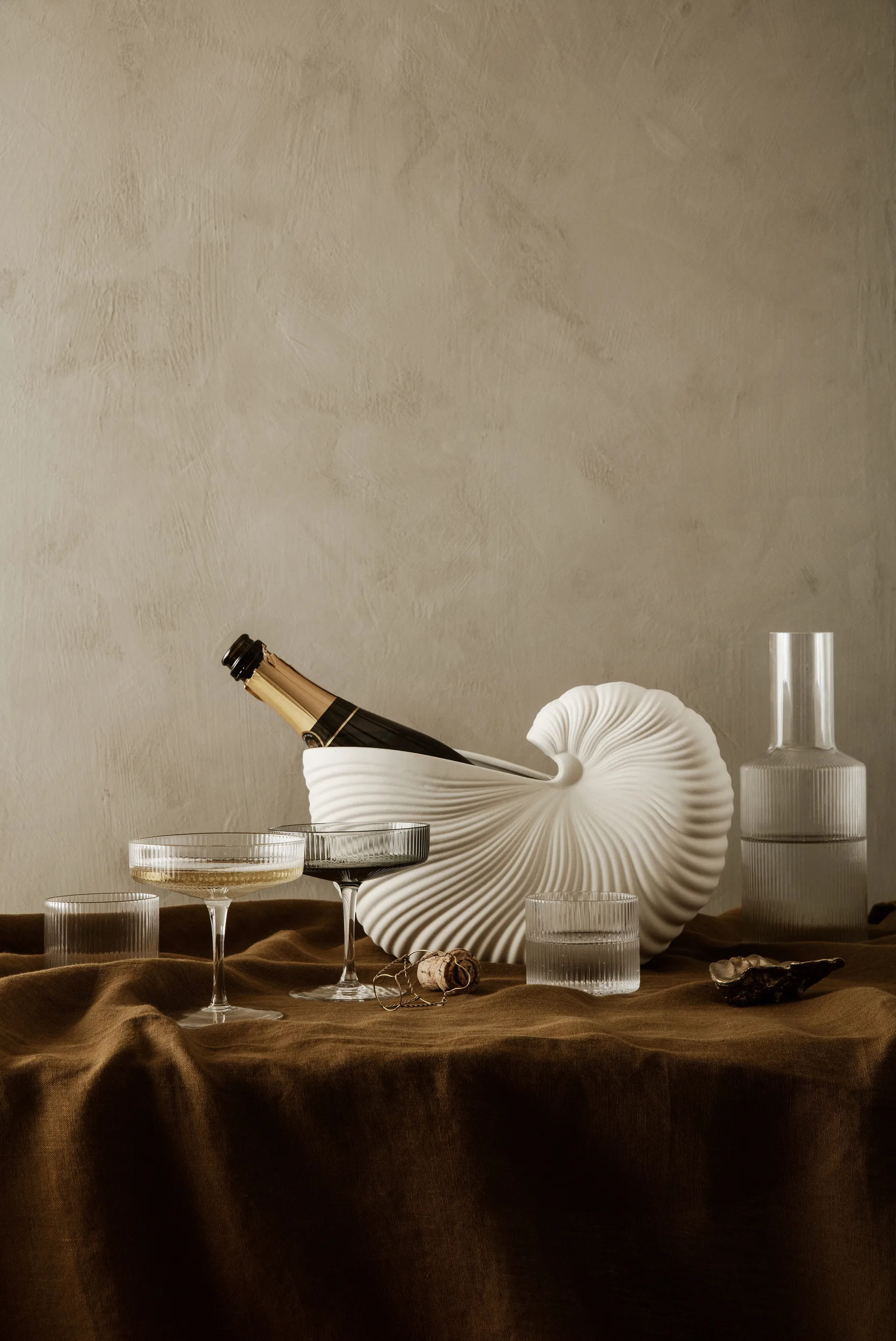 Shell pot, Off white, 31x15x21 cm Ferm Living