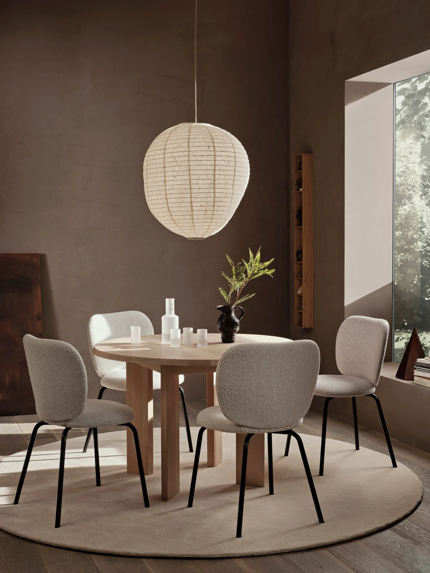 Stille tuftad matta rund, Off-white Ø240 cm Ferm Living