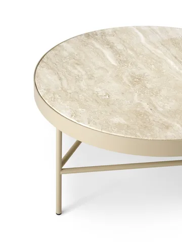 Travertine soffbord Ø70,5 cm - Cashmere - Ferm Living