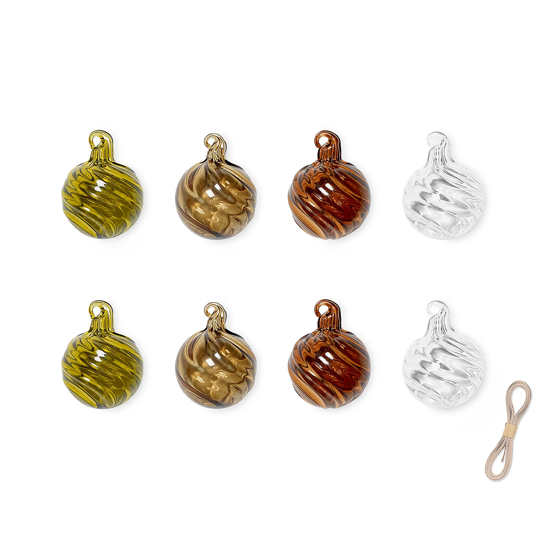 Twirl julkula small Ø4 cm 8-pack, Multi Ferm Living