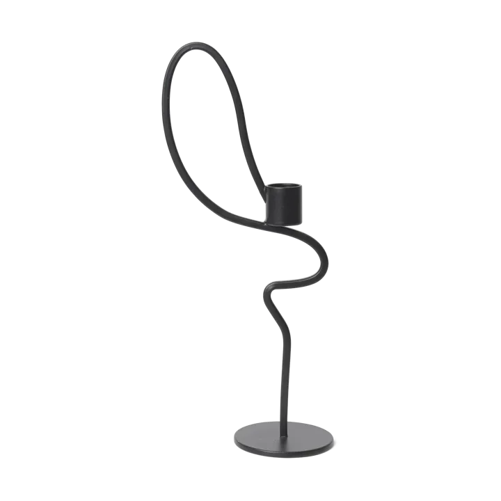 Valse ljusstake high - Black - Ferm Living