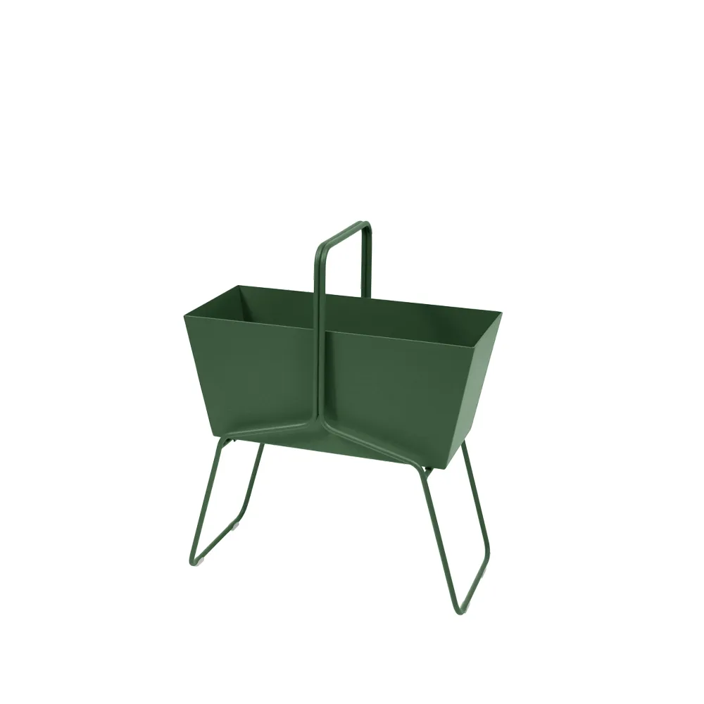 Basket high planteringsbox, Cedar green (grön) Fermob