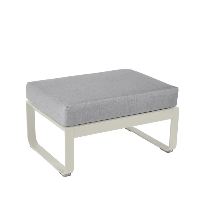 Bellevie 1-sits fotpall - Clay grey (grå), flannel grey dyna - Fermob