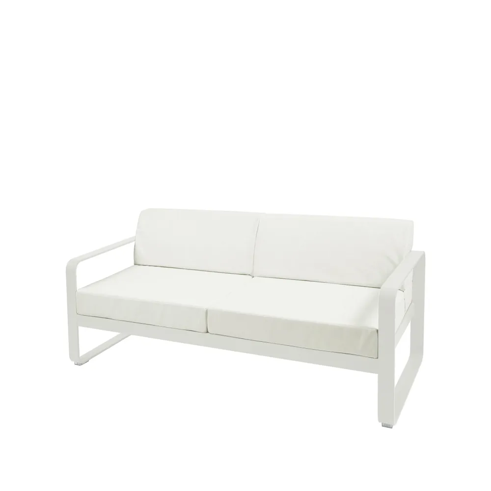 Bellevie 2-sits soffa, Cotton white (vit), off-white dyna Fermob