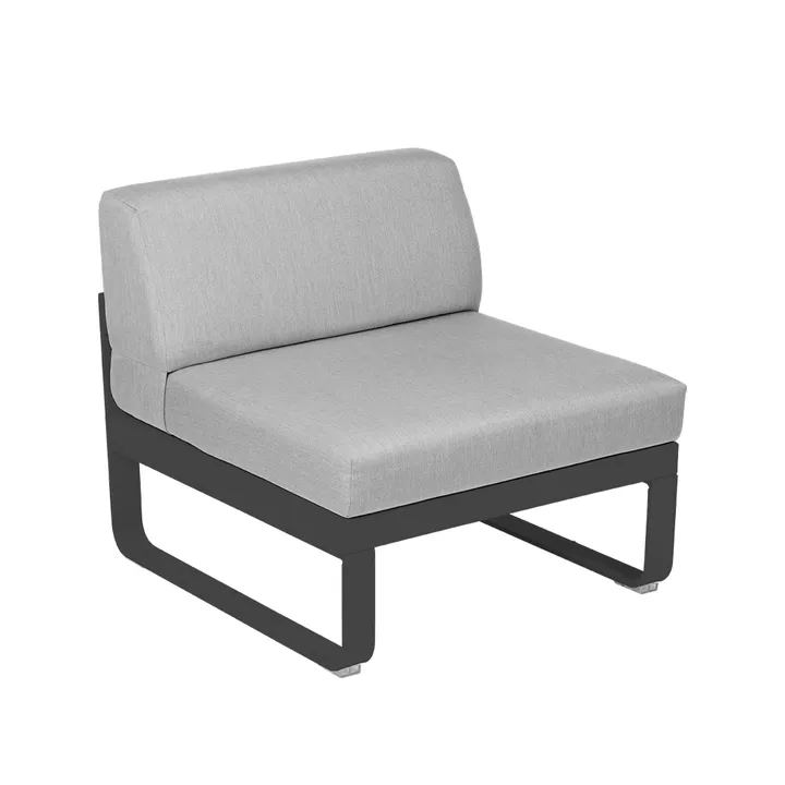 Bellevie Central modulsoffa - Anthracite (grå), flannel grey dyna, 1-sits - Fermob