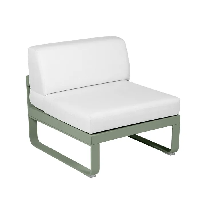 Bellevie Central modulsoffa - Cactus (grön), off-white dyna, 1-sits - Fermob