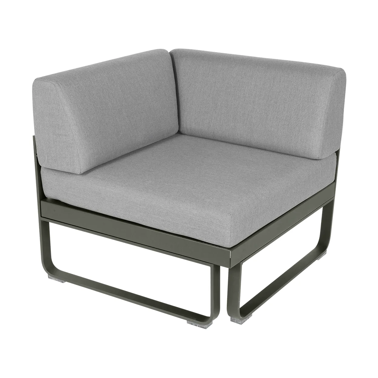 Bellevie Corner modulsoffa 1-sits, Rosemary (grön)-flannel grey dyna Fermob