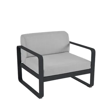 Bellevie fåtölj - Anthracite (grå), flannel grey dyna - Fermob