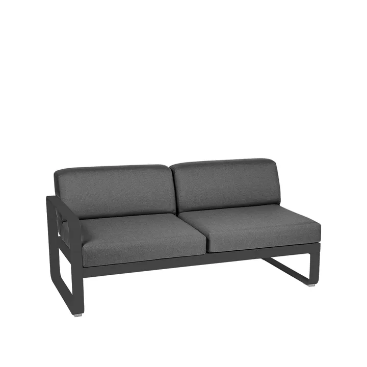Bellevie Left modulsoffa - 2-sits Anthracite (grå), graphite grey dyna - Fermob