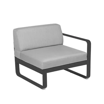 Bellevie Right modulsoffa - Anthracite (grå), flannel grey dyna, 1-sits - Fermob