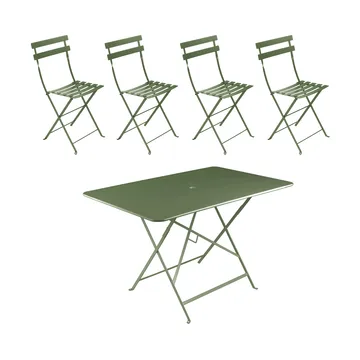 Bistro bord 117x77 cm + 4 stolar, Cactus - Fermob