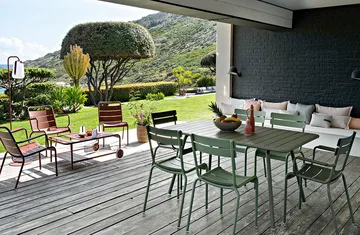 Bistro bord 117x77 cm + 4 stolar, Cactus - Fermob